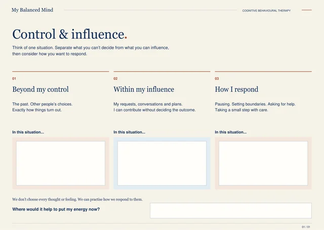 Preview of Control and influence