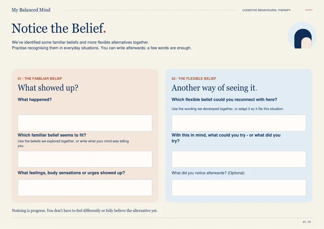 Preview of Notice the Belief