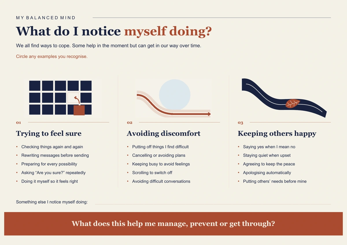 Preview of Recognising my coping patterns