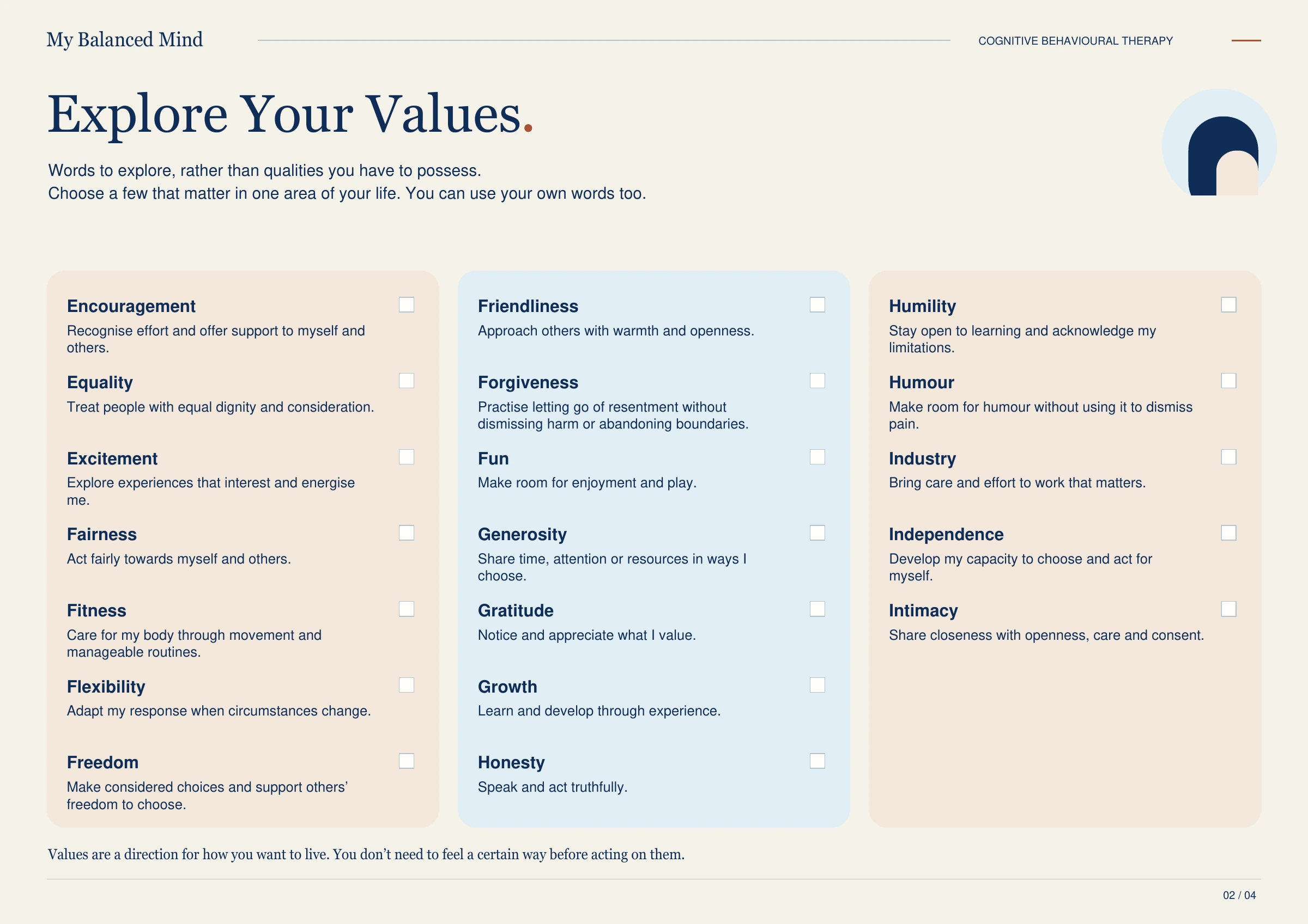 Explore your values — page 2
