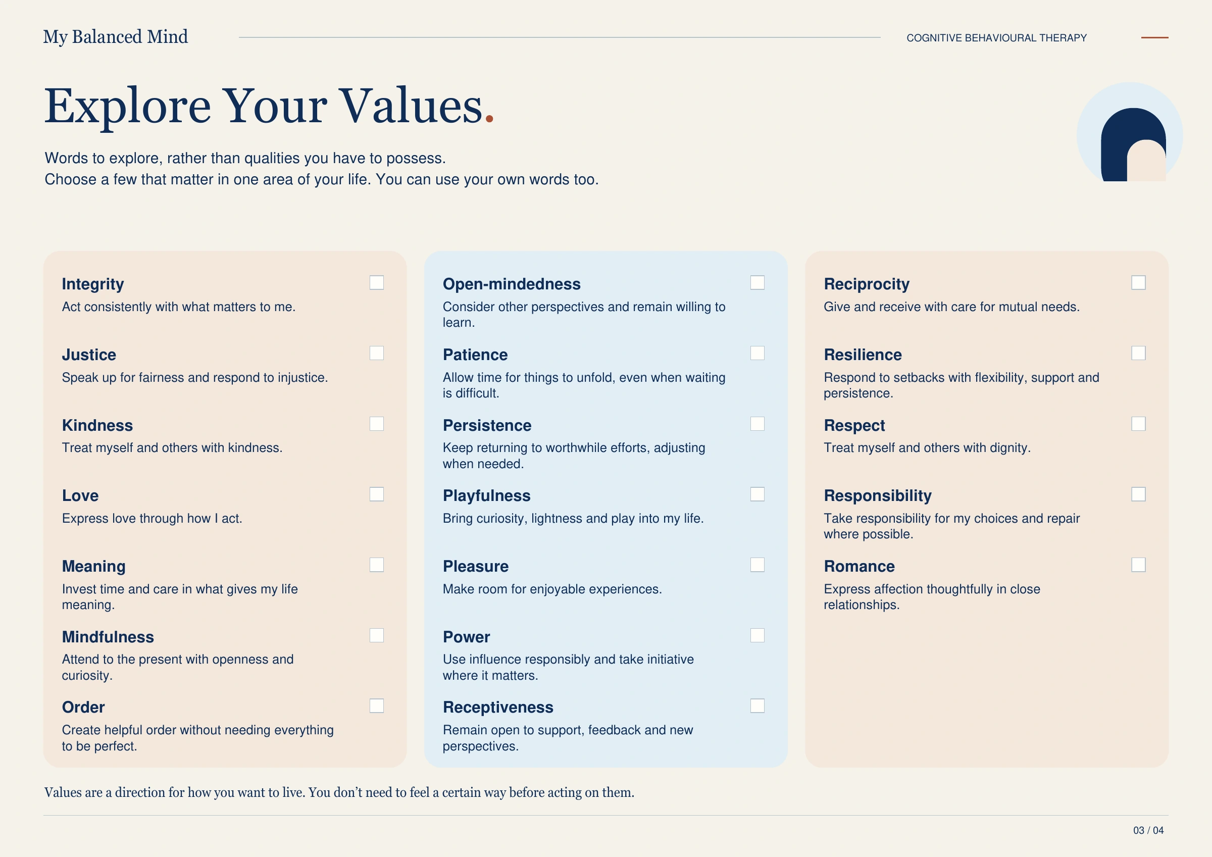Explore your values — page 3