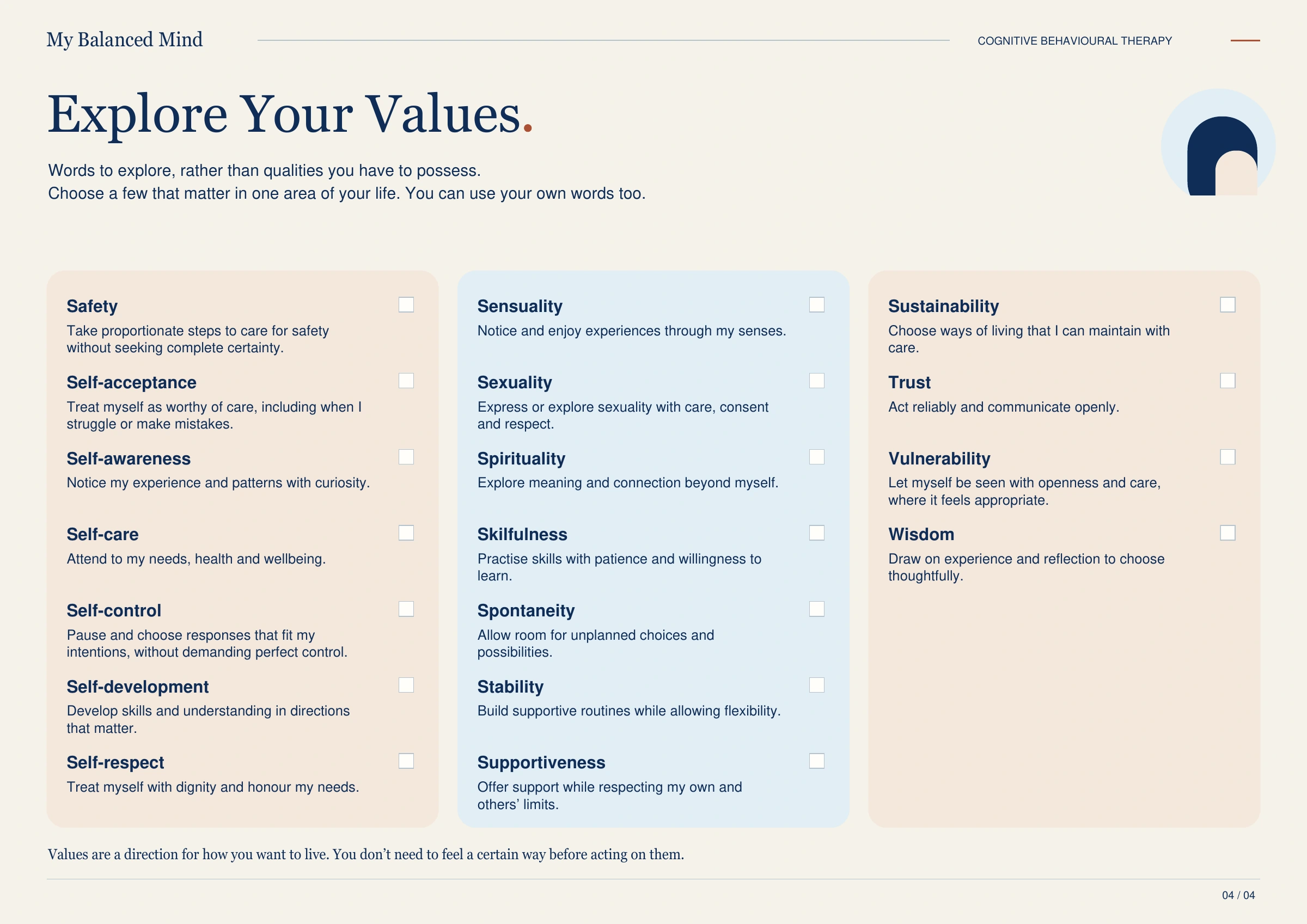 Explore your values — page 4